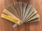 Bunch met staaltjes tapijt / vloerbedekking  oker geel bruin, Huis en Inrichting, Stoffering | Tapijten en Kleden, Minder dan 50 cm