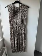 Dierenprint jurk plissé xs/s, H&M, Beige, Ophalen of Verzenden, Zo goed als nieuw