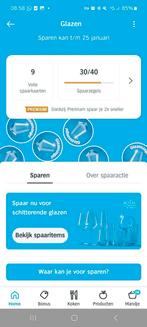 Kristalglazen AH Spaaractie - 9 Volle Spaarkaarten, Ophalen of Verzenden, Winkel, Super of Benzinepomp, Volle spaarkaart