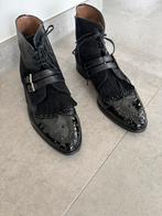 Pertini lak leren, met suede dames enkel-schoenen.zgan, Ophalen of Verzenden, Zo goed als nieuw, Zwart