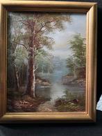 Schilderij van Simon - Rivierlandschap, Antiek en Kunst, Ophalen of Verzenden