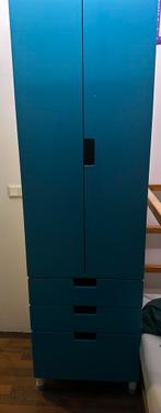 Ikea STUVA kleding kast. Blauw (geschilderd)  50x50x192 cm, Kinderen en Baby's, Kinderkamer | Commodes en Kasten, Ophalen, Gebruikt