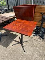 Massief houten terras tafels inklapbaar 70x70 teak, Ophalen of Verzenden, Gebruikt, Vierkant, Hout