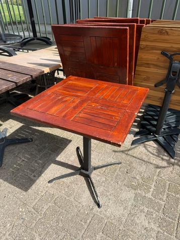 Massief houten terras tafels inklapbaar 70x70 teak beschikbaar voor biedingen