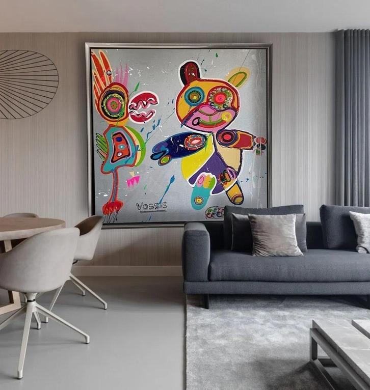 Originele Vossie: Zilver, Antiek en Kunst, Kunst | Schilderijen | Modern, Ophalen