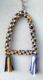 Schommel multicolor (oker geel-paars-zwart-wit), Dieren en Toebehoren, Vogels | Toebehoren, Ophalen of Verzenden, Nieuw, Speelgoed