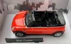 Cararama 1:43 Mini Cooper Cabriolet 2005 rood, in windowbox, Overige merken, -, Cararama, Nieuw