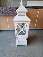 Long Island Living hoog lantaarn, Huis en Inrichting, Woonaccessoires | Kandelaars en Kaarsen, Ophalen, Gebruikt, Hout, 25 tot 50 cm