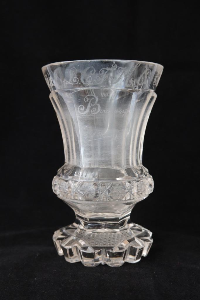 Antiek Biedermeier vriendschapsbeker c 1830, Antiek en Kunst, Antiek | Glas en Kristal, Ophalen of Verzenden