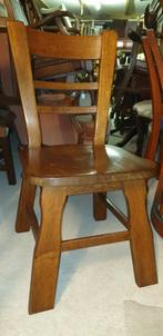 6 eiken eetkamer stoelen, Huis en Inrichting, Stoelen, Ophalen, Zo goed als nieuw, Bruin, Stof