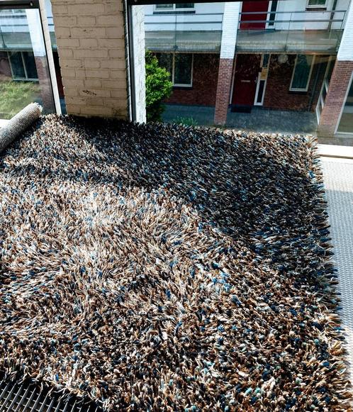 Prachtig hoogpolig wollen vloerkleed Brink & Campman, Huis en Inrichting, Stoffering | Tapijten en Kleden, Gebruikt, 200 cm of meer