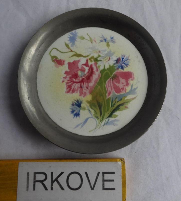 ONDERZETTERS 2 X * BLOEM EN KERS * Keramiek *, Antiek en Kunst, Antiek | Keramiek en Aardewerk, Verzenden