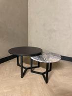 Salontafel set Marmer & Eiken | Diverse kleuren, 50 tot 100 cm, Rond, Nieuw, Marmer, Hotel chique
