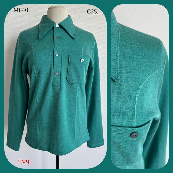 TV9. Vintage shirt mt 40, Kleding | Dames, Blouses en Tunieken, Gedragen, Maat 38/40 (M), Overige kleuren, Verzenden
