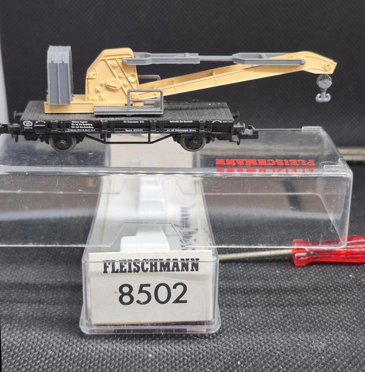 Fleischmann 8502 - Railkraan Wyhlen (15237), Hobby en Vrije tijd, Modeltreinen | N-Spoor, Zo goed als nieuw, Wagon, Gelijkstroom