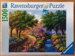 Ravensburger puzzel 1500, Cottage bij rivier, NIEUWSTAAT!🎁, Ophalen of Verzenden, 500 t/m 1500 stukjes, Zo goed als nieuw