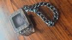 Gues horloge, Sieraden, Tassen en Uiterlijk, Horloges | Heren, Overige merken, Leer, Staal, Polshorloge