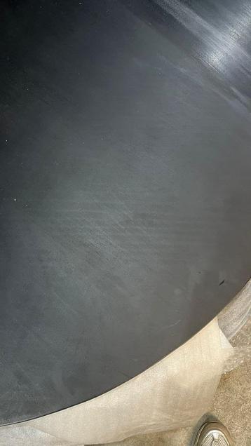 Zwart tafelblad - Mangohout - ø120 cm - Zonder poot - Rond beschikbaar voor biedingen