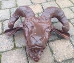 Hele mooie grote kop van gietijzer ram voor tegen de wand., Ophalen of Verzenden, Gebruikt