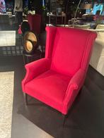 Roze fauteuil met hoge rugleuning, Ophalen, Zo goed als nieuw, Stof, 75 tot 100 cm