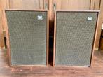 Wharfedale Denton 2 speakers, made in England, vintage, Audio, Tv en Foto, Luidsprekers, Zo goed als nieuw, 60 tot 120 watt, Front, Rear of Stereo speakers