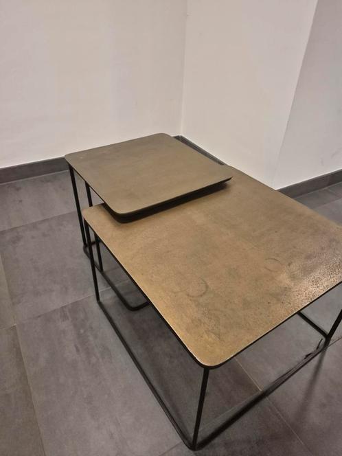 Schitterende luxe salontafel, Huis en Inrichting, Tafels | Salontafels, Zo goed als nieuw, Minder dan 50 cm, Vierkant, Metaal
