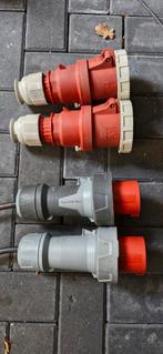 4x Krachtstroom stekkers 5 polig 6H 63A IP67, Ophalen of Verzenden, Stekker