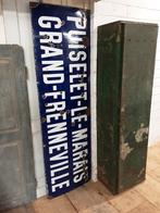 Emaille bord straatnaambord industrieel verkeersbord Frans, Antiek en Kunst, Antiek | Emaille, Ophalen