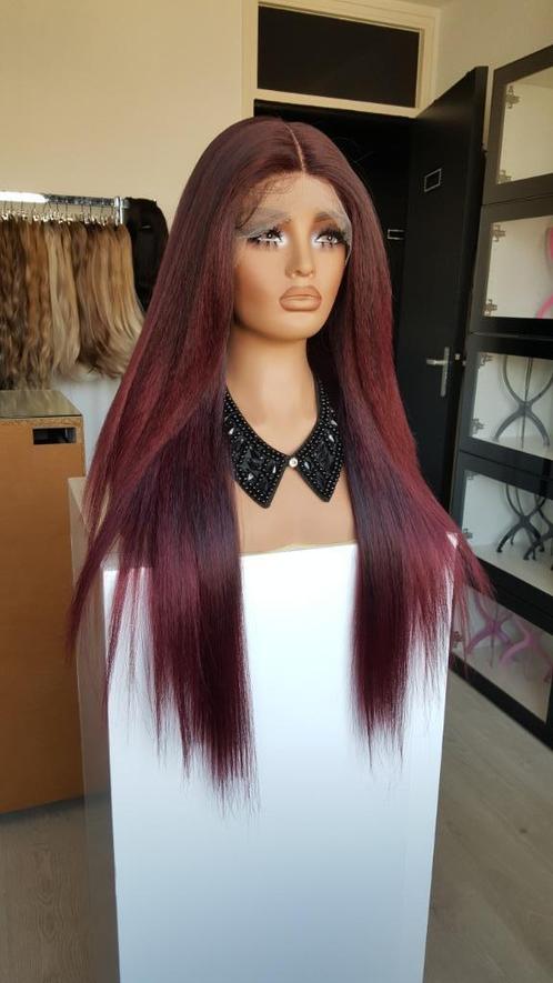 Basic Lace Pruik: Gemêleerd Donker Rood, Stijl, VOL, Sieraden, Tassen en Uiterlijk, Uiterlijk | Haarverzorging, Nieuw, Pruik of Haarverlenging
