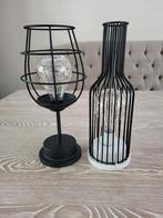 Wijnglas en fles lamp, Huis en Inrichting, Lampen | Tafellampen, Ophalen of Verzenden, Zo goed als nieuw, Minder dan 50 cm