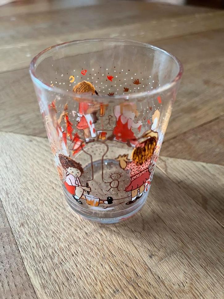 Vintage Reims France Glas met Kinderen, Huis en Inrichting, Keuken | Servies, Gebruikt, Glas of Glazen, Overige stijlen, Glas