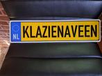 kentekenplaat KLAZIENAVEEN, Ophalen, Nieuw, Reclamebord