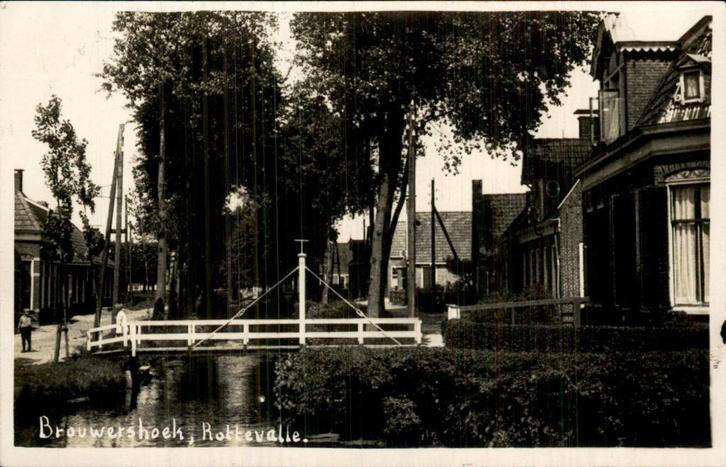 Brouwershoek - Rottevalle, Verzamelen, Ansichtkaarten | Nederland, Gelopen, Overijssel, Voor 1920, Ophalen of Verzenden