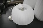 2 x mooie ronde sfeervolle hanglamp stof wit 2 maten, Ophalen of Verzenden, Zo goed als nieuw, Stof, Minder dan 50 cm
