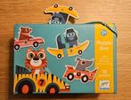 Djeco puzzel auto's, Ophalen of Verzenden, Minder dan 10 stukjes, Zo goed als nieuw, 2 tot 4 jaar