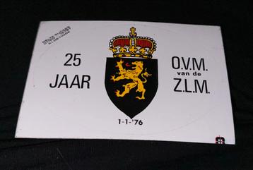 OVM van de ZLM 25 Jaar Sticker beschikbaar voor biedingen