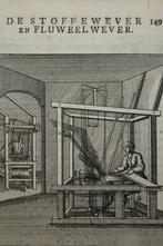 gravure de stoffen wever en fluweelwever, St. Clara, 1758, Antiek en Kunst, Verzenden