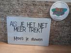 metalen bord 20x30 cm, diverse teksten en afbeeldingen, Huis en Inrichting, Woonaccessoires | Wanddecoraties, Ophalen of Verzenden