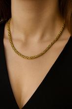 Koningsketting Byzantijnse Schakels Mooie opvallend Ketting, Ophalen, Zo goed als nieuw, Goud, Overige materialen