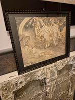 JAN TOOROP(1858-1928) TWEE VROUWEN TREUREND BIJ DODE NON1893, Ophalen of Verzenden