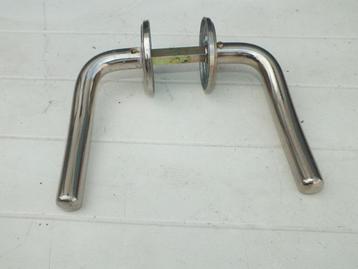 Vintage Deur klink dubbel, Messing verchroomd beschikbaar voor biedingen