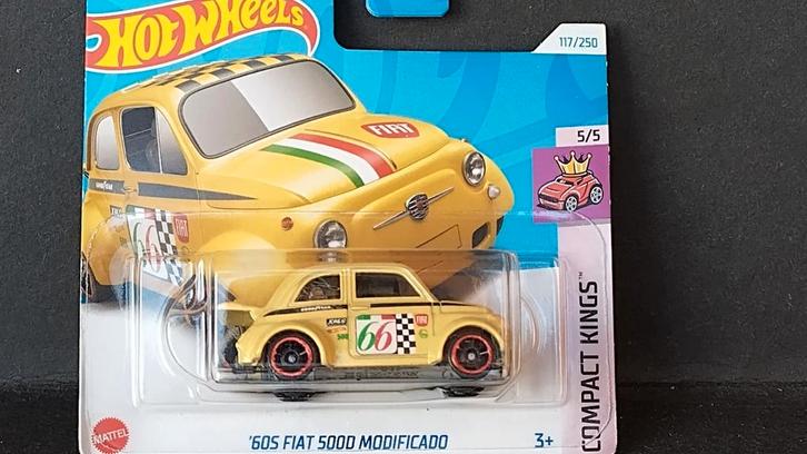 Fiat 500 d Modificato 1:64 3inch Hotwheels Pol, Hobby en Vrije tijd, Modelauto's | Overige schalen, Zo goed als nieuw, Auto, Verzenden