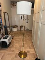 Gouden Ikea lampvoet met Xenos lampenkap boucle, Ophalen, Zo goed als nieuw, Metaal, 150 tot 200 cm