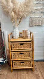 Rotan ladenkastje, Ophalen, 50 tot 100 cm, Zo goed als nieuw, 3 of 4 laden