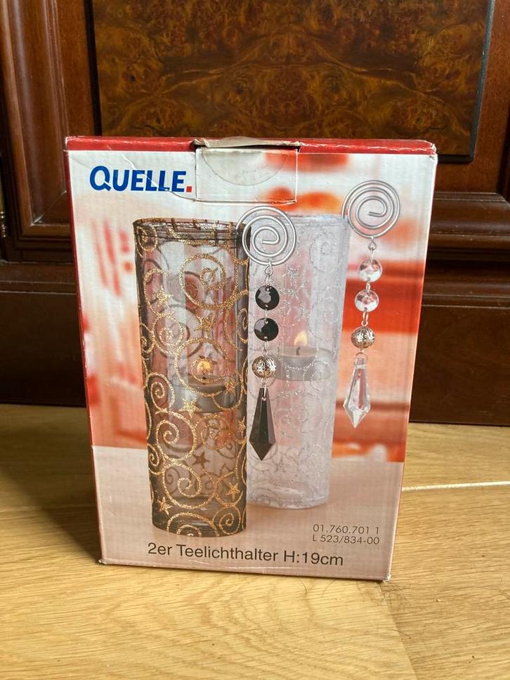 WAXINE- WIND LICHTHOUDERS GLAS 2x, Huis en Inrichting, Woonaccessoires | Kandelaars en Kaarsen, Nieuw, Kandelaar, Minder dan 25 cm