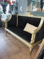 Mooie Zwarte Bank/Lodewijk de XV Stijl, Antiek en Kunst, Antiek | Meubels | Stoelen en Banken, Ophalen