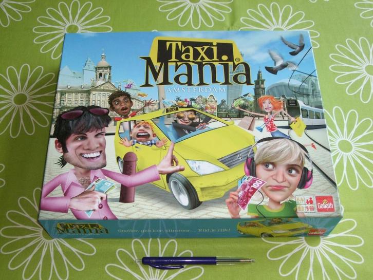 Taxi Mania Amsterdam, Hobby en Vrije tijd, Gezelschapsspellen | Bordspellen, Gebruikt, Een of twee spelers, Drie of vier spelers