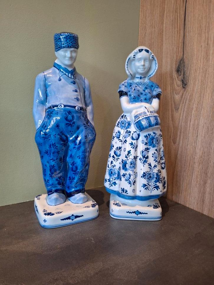 Delfts Blauw Beelden 30 cm - Porceleyne Fles, Antiek en Kunst, Antiek | Keramiek en Aardewerk, Ophalen of Verzenden