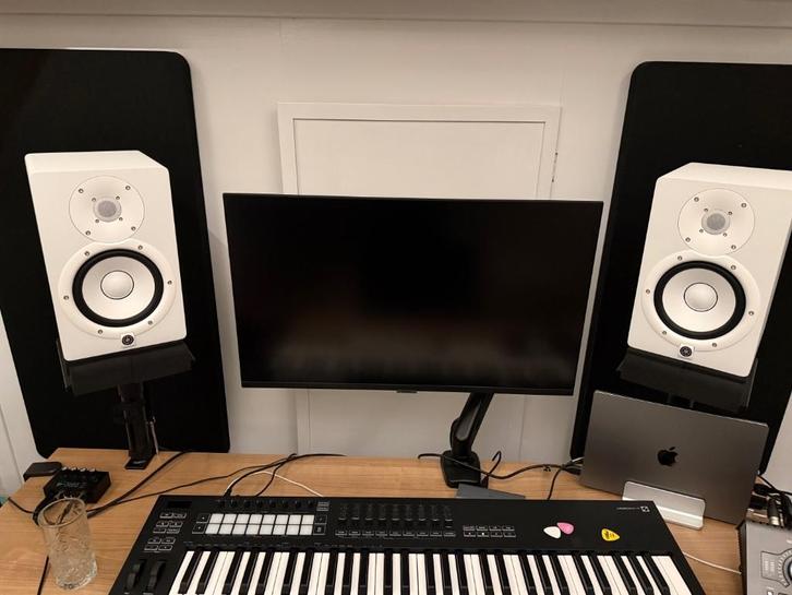 Yamaha HS7 monitor speakers, Audio, Tv en Foto, Luidsprekers, Zo goed als nieuw, Front, Rear of Stereo speakers, 120 watt of meer