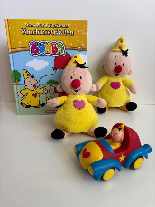 Bumba Studio 100 - knuffels, Auto + Boek - Leuk pakket!, Kinderen en Baby's, Speelgoed | Knuffels en Pluche, Zo goed als nieuw